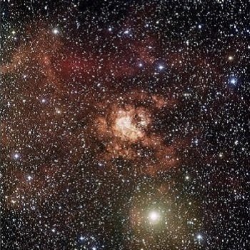 A photograph of stellar nursery Gum 29