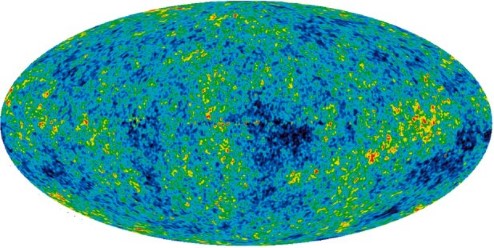 Map of the universe devised by WMAP.