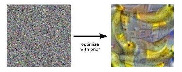 An image of a banana created by the Deep Dream artificial neural network